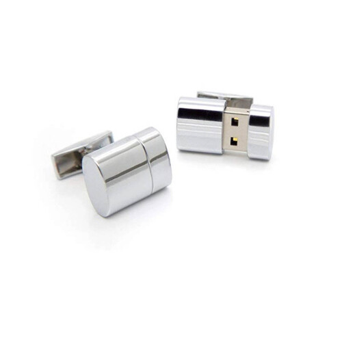 Working 16gb USB Flashdrive Memory Cufflinks Silver Round Novelty Gift 1