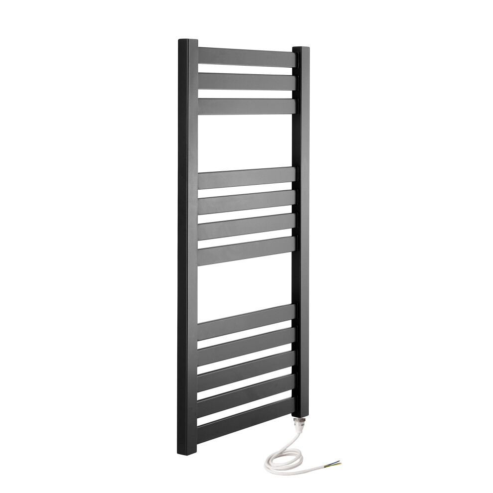 (600Mm X 1000Mm, No) Algarve Black Designer Electric Towel Rails 5065000316983