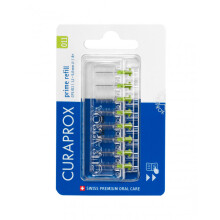Curaprox CPS 011 Prime Interdental Brush Refills, 8-Pack Green - 1.1 mm, ISO 3, Click System | 7.61241E+12