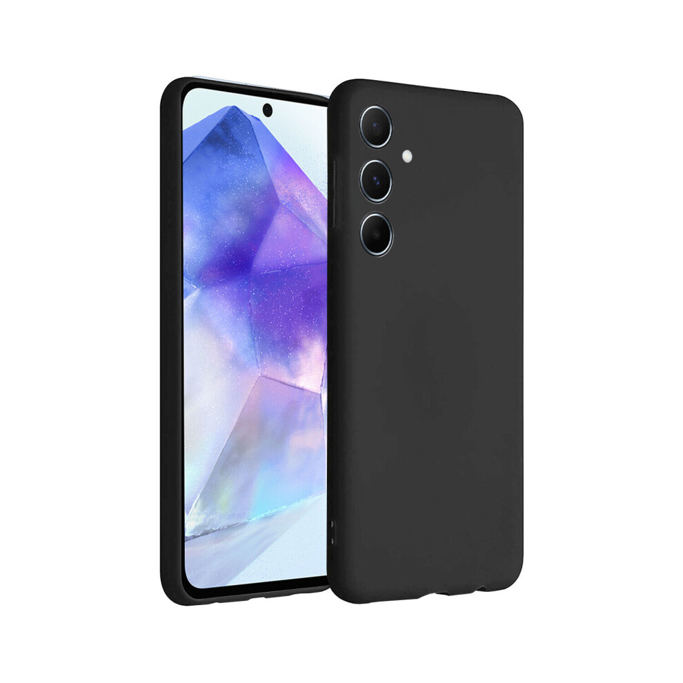 (Black) For Samsung Galaxy A35 5G Silicone Gel Phone Case Black 5060972627990
