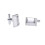 Silver Cufflinks Rectangle Shape Ridged Edge Smart Formal Cufflink 3