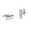 Silver Cufflinks Barrel Shape Stripe Pattern Smart Formal Cufflink 1