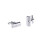 Silver Cufflinks Barrel Shape Stripe Pattern Smart Formal Cufflink 2