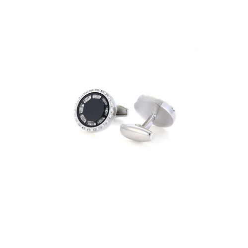Silver and Black Cufflinks with Stunning Elements from Charles William 1