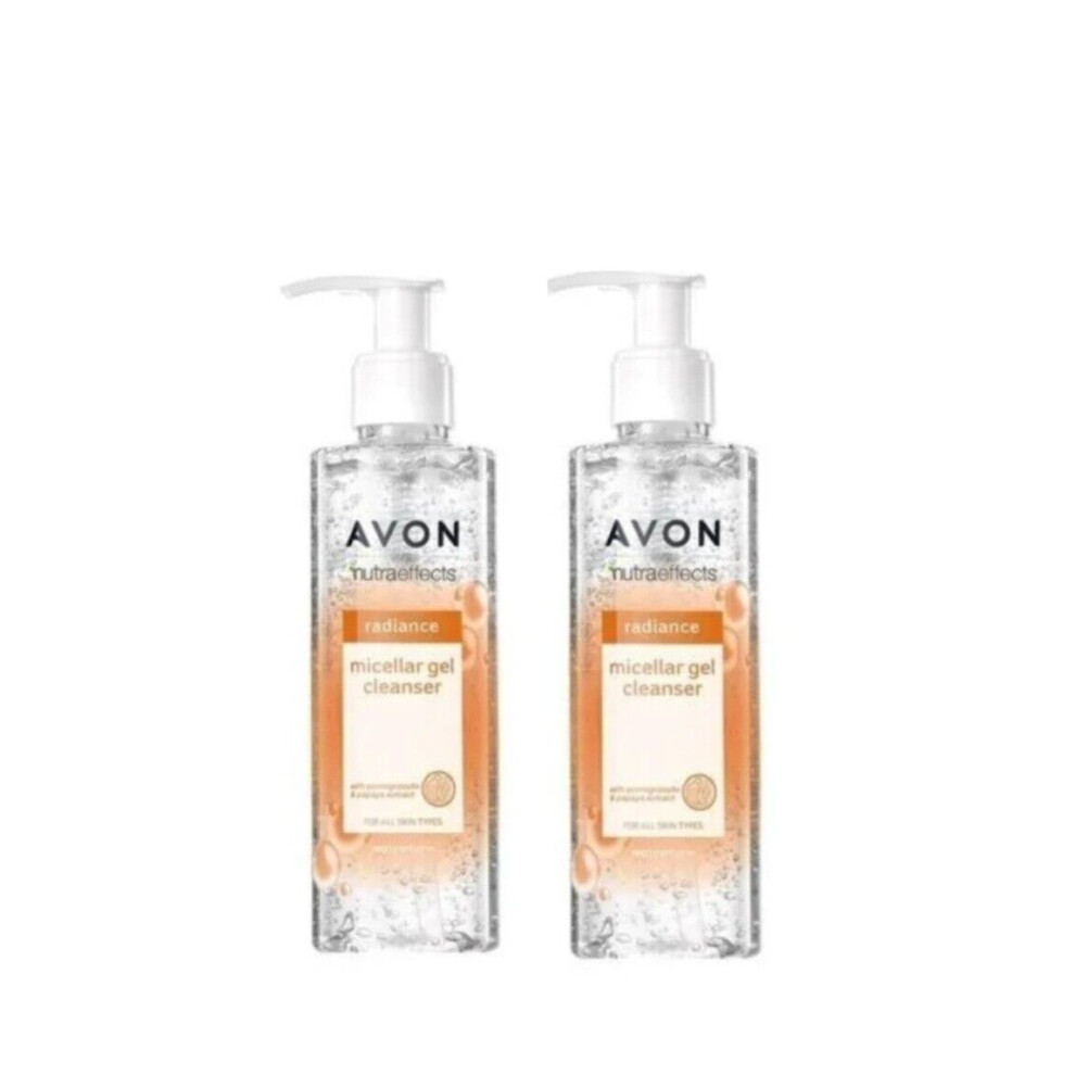 Avon nutraeffects radiance micellar gel cleanser x 2