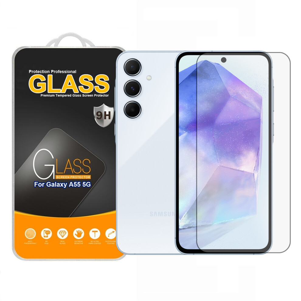 Generic Sold By Gadget Boxx For Samsung Galaxy A55 5G Tempered Glass Screen Protector Clear