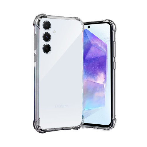 (Clear) For Samsung Galaxy A55 5G Silicone Gel Cover Case