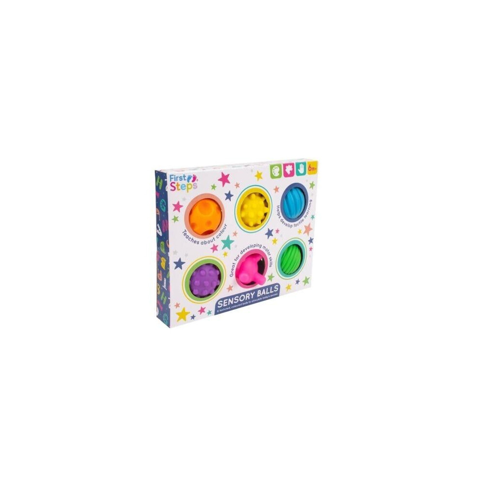 Pack Of 6 Baby Sensory Balls Textured & Coloured