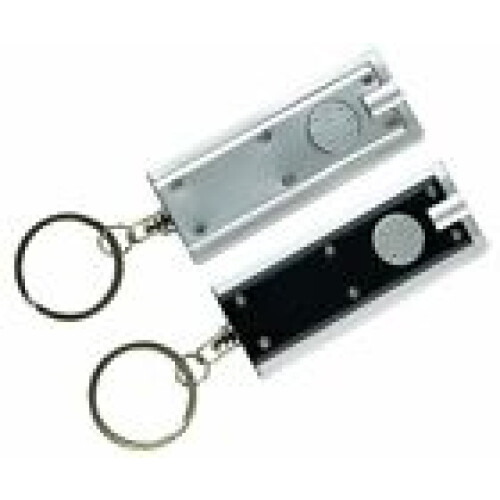 2 x LED Super Bright Light Keyring Fob Torches Camping Flash 10cm Key Chain Ring 1