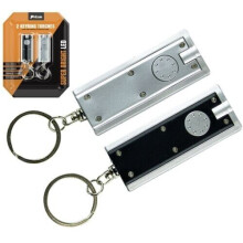 2 x LED Super Bright Light Keyring Fob Torches Camping Flash 10cm Key Chain Ring
