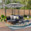 Living And Home 3m Parasol 3 Tier Garden Patio Umbrella with Push button Tilting and Crank No Base Sun Shade 2