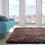 Fluffy Shaggy Rugs Living Room Carpet Brown Rug 2