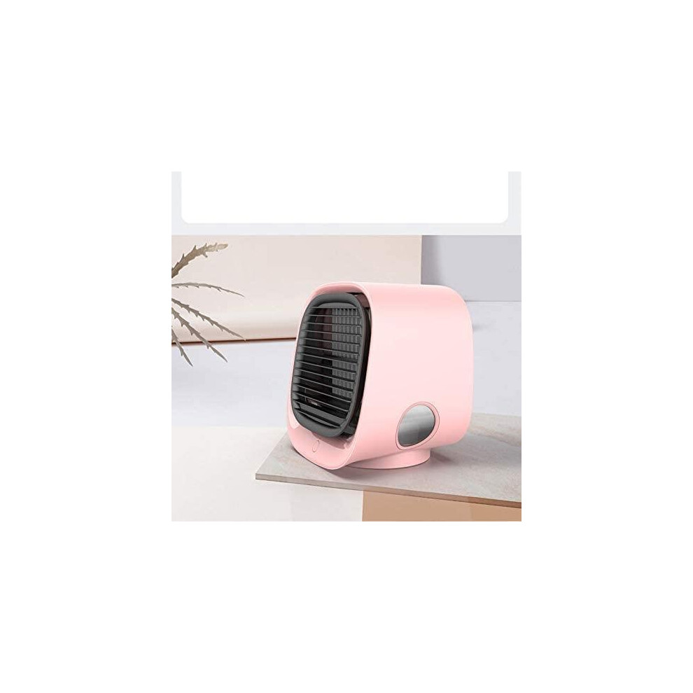 Closkye Pink Portable Air Cooler Mini Air Conditioner 3-In-1 Cooler/ Fan/ Purifier Humidifier