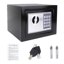 4.6L Electronic Digital Safe Security Home Office Safebox to Store Valuable Small Items Black Safebox with Key