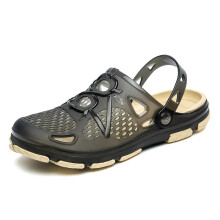 (Black, 41) Men's Clogs Beach Sandals Garden Slip On Soft Flip Flops Summer Water Shoes
