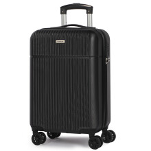 21-inch Suitcase with 4 Wheels, ABS Hard Shell Lightweight Carry on Small Suitcases Durable Travel Cabin Luggage TSA Lock Black