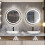 800x800mm Round Led Illuminated Bathroom Mirror Backlit Light Demister 3
