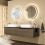 800x800mm Round Led Illuminated Bathroom Mirror Backlit Light Demister 4