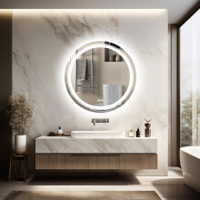 900 * 900mm Round Wall Mounted Led Backlit Vanity Mirror Dimmable