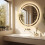 900 * 900mm Round Wall Mounted Led Backlit Vanity Mirror Dimmable 2