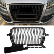 Audi Q5 2012-2016 Front Main Grille Gloss Black Honeycomb RS Look Badgeless