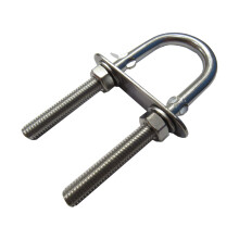 Stainless Steel Extended U Bolt 60MM x 4MM (Pipe Clamp Nuts Plate)