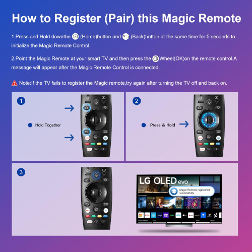 Replacement for LG Smart TV Remote Controls 2