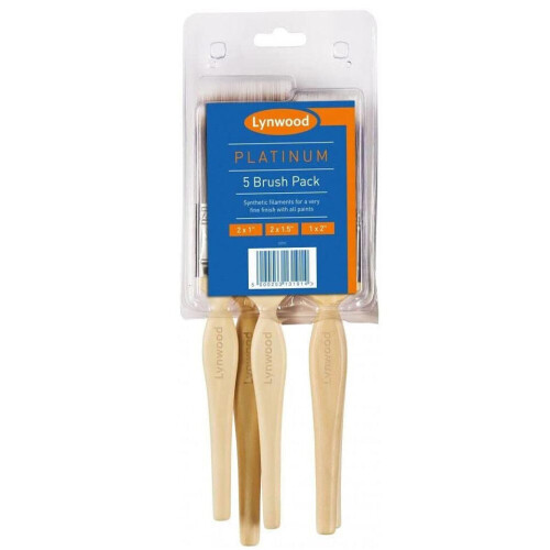 Harris Harris Platinum Wooden Handle Synthetic Brush Sets 5 Pack