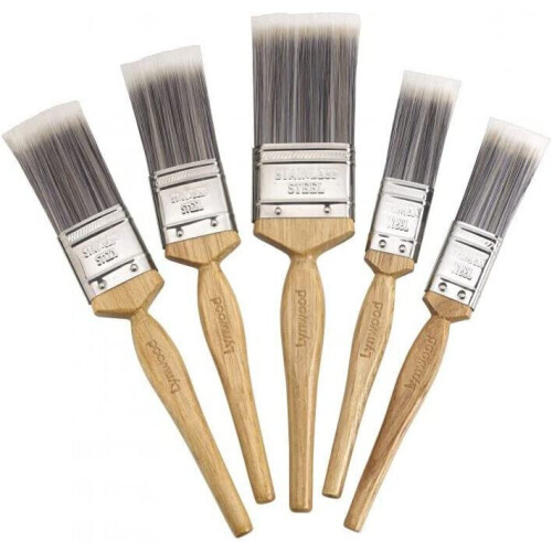 Harris Harris Platinum Wooden Handle Synthetic Brush Sets 5 Pack 2