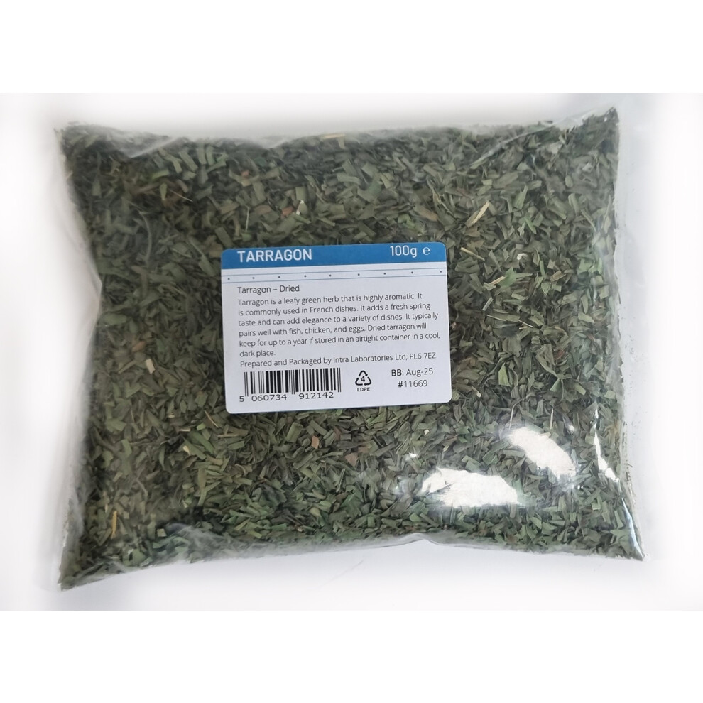 Dried French Tarragon - Herbs - A Grade - Premium Quality 100g