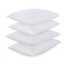 Pack of 4  100% Cotton, Anti allergenic pillow protectors with Zip Color White Standard Size 74x48 cm