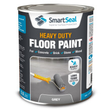 (2.5 Litres) SmartSeal Heavy Duty Floor Paint GREY - Premium Protection for High Traffic Areas, Anti-Slip Finish, Concrete Brick, Stone and Wood