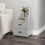 URBN Living (2, Cool Grey) 1 Or 2 Drawer Wooden Bedside Table Storage 5