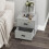 URBN Living (2, Cool Grey) 1 Or 2 Drawer Wooden Bedside Table Storage 6