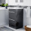 NES Home Nes Home 500mm Floorstanding 2 Drawer Vanity Basin Unit Anthracite 3