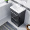 NES Home Nes Home 500mm Floorstanding 2 Drawer Vanity Basin Unit Anthracite 4