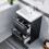 NES Home Nes Home 500mm Floorstanding 2 Drawer Vanity Basin Unit Anthracite 5