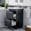 NES Home Nes Home 500mm Floorstanding 2 Drawer Vanity Basin Unit Anthracite 6