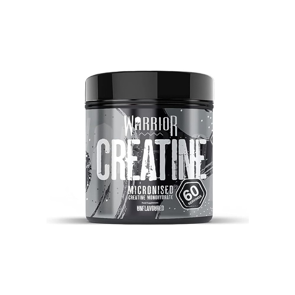 Warrior Creatine Monohydrate Powder 300g Easy Mixing Consumption 100%Pure Creatine Proven Improve Physical Performance & Recovery 60x5g Servings