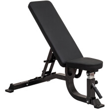 GYM MASTER GM2 Wide Back Fully Adjustable Flat | Incline | Decline FID Weight Bench - Gunmetal with Nonslip Cushions