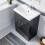 NES Home Nes Home 600mm Floorstanding Basin Vanity Cabinet Bathroom Anthracite 4