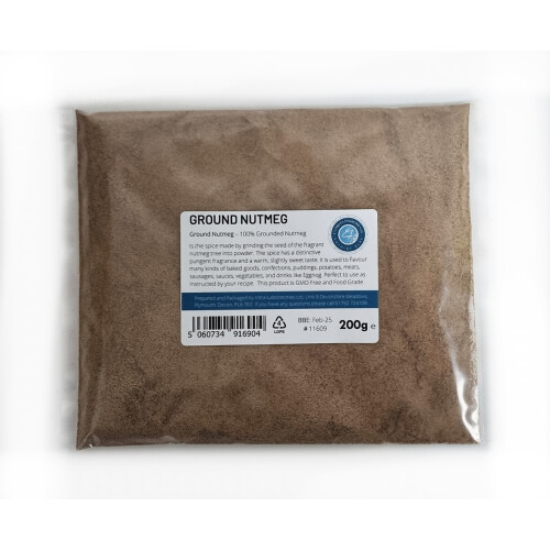 Pure Ground Nutmeg Powder - Premium Quality 200g
