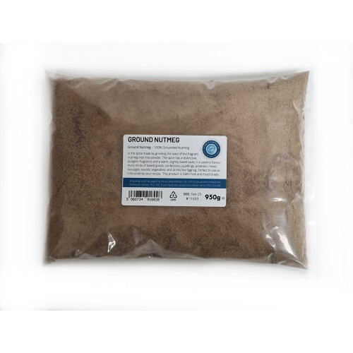 Pure Ground Nutmeg Powder - Premium Quality 950g