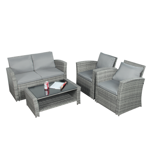 Outdoor Living The Wilmslow 4 Seat Rattan Sofa Lounge Set