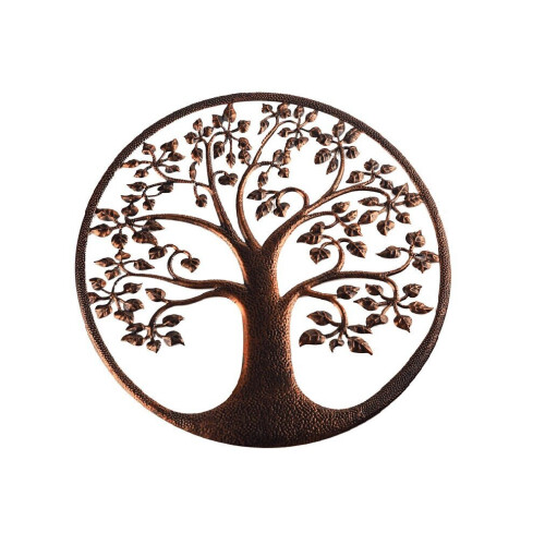Large Rust Bronze Effect Tree Of Life 40cm Wall Decoration Garden/Home Plaque