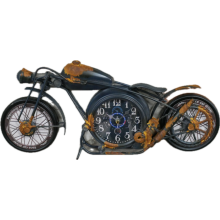 Aged & Rusted Vintage Style Motorbike Wall Clock or Freestanding