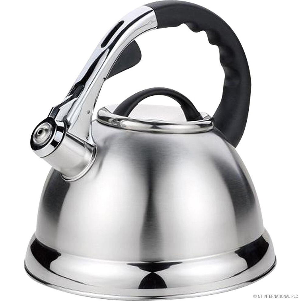 MantraRaj 3.5L Stainless Steel Whistling Kettle with Silicone Handle Stovetop Whistling Kettle For Endless Boiling On All Hob Types