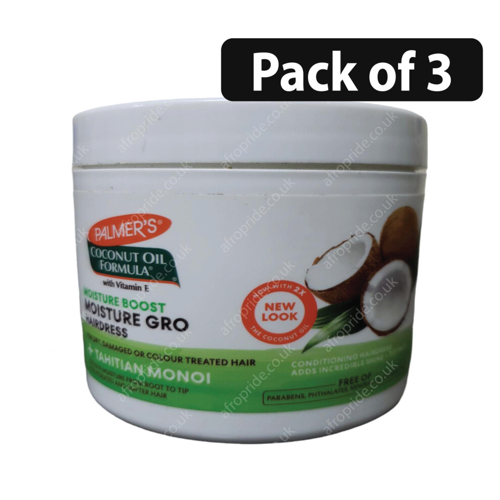 (Pack Of 3) Coconut Oil Moisture Gro Hair Dress 8.8oz