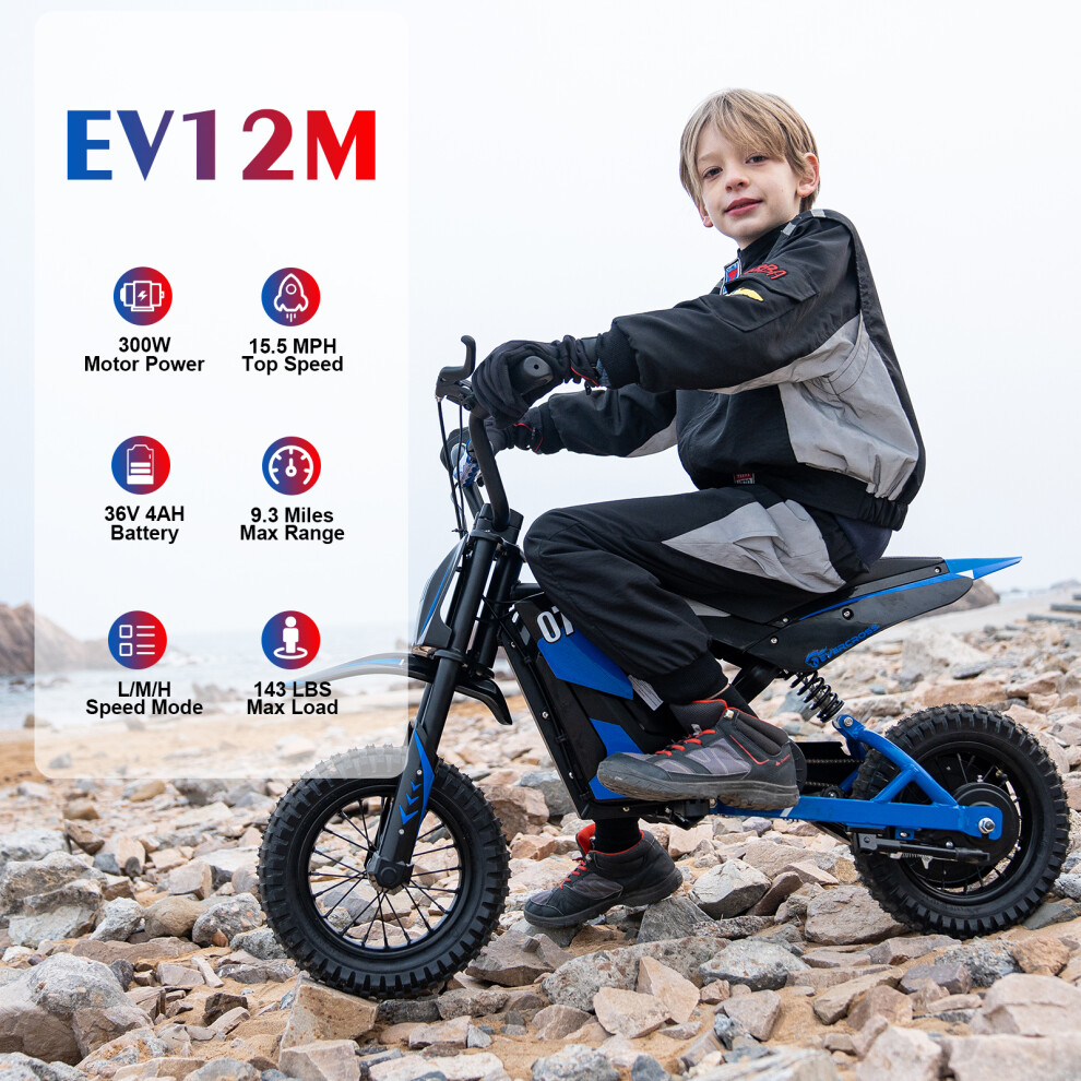 Electric Kids Motorcycle Ages 3-12 Dirt Bike Ride