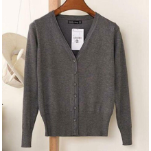 (Dark Grey, 3XL/UK16/18) Womens Cardigan Long Sleeve Ladies Knitted Top Outwear Cardigans Plus Size 8-24.